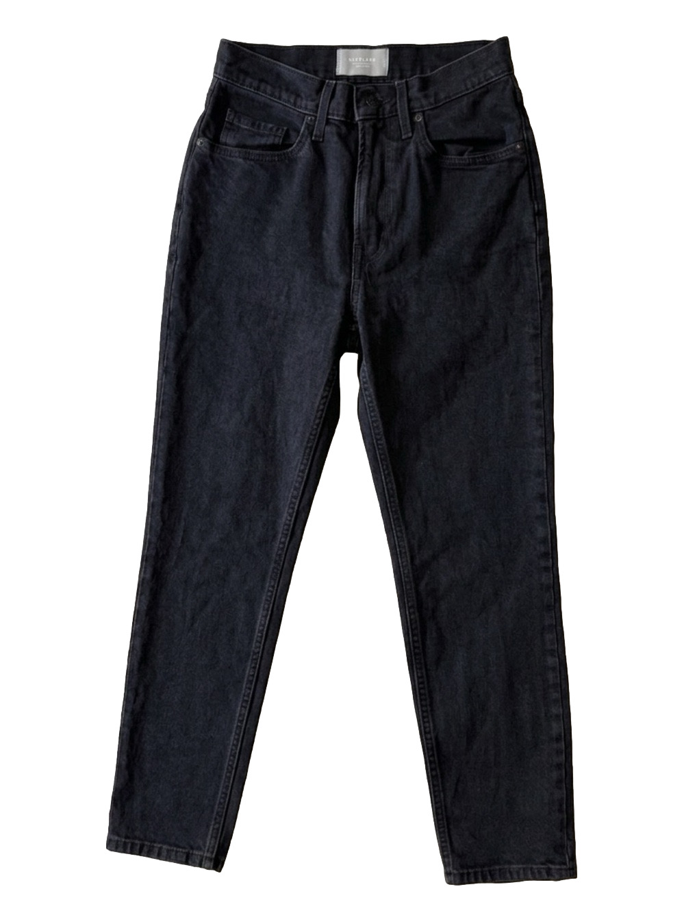 Everlane High Waist Straight Cropped Jeans Washed Black Size 26
